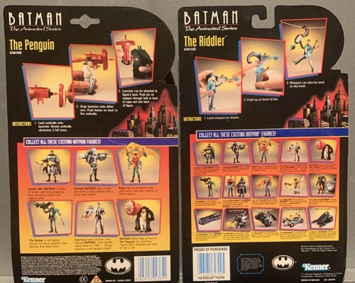 1992 KENNER - BATMAN - Animated Series ⭐️PENGUIN & RIDDLER ⭐️MINT UNOPENED ⭐️ - Picture 22 of 22