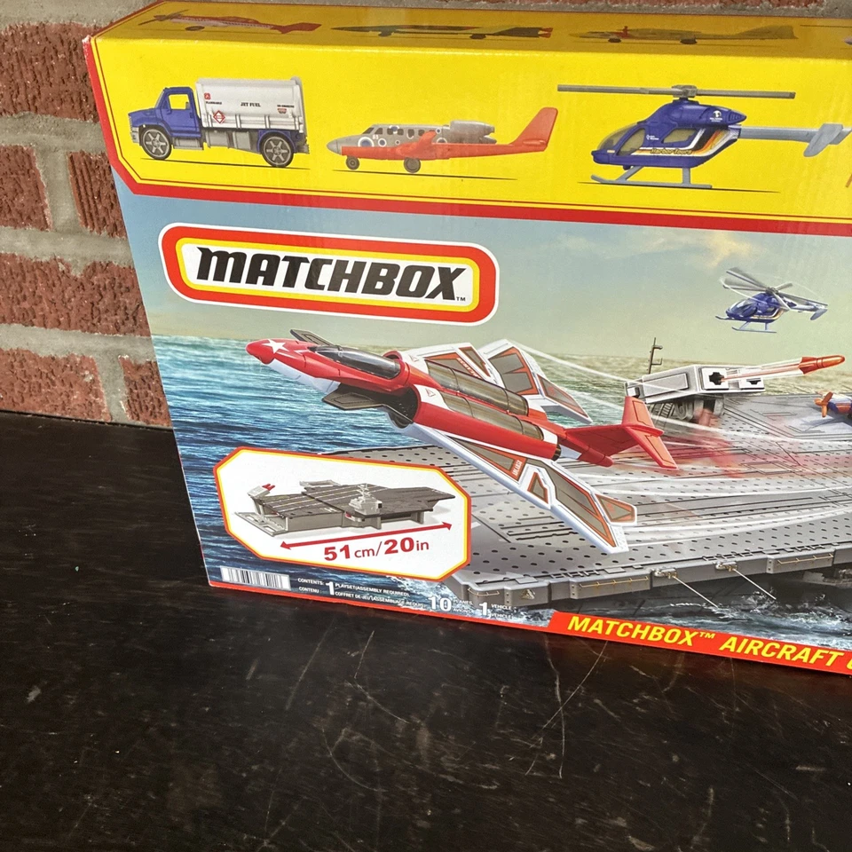 Matchbox 2024 Aircraft Carrier Playset with Launch Missile, Truck, and 10 Planes - Image 3 of 4