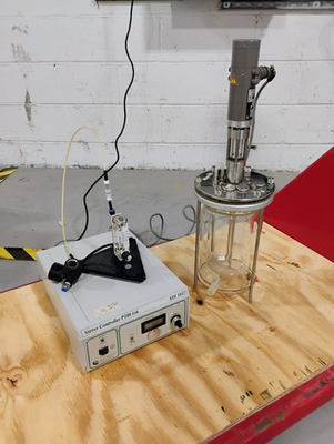 #ad Applikon Jacketed Glass Mixer Vessel 1.5L with Speed Control and Gas Flow Meter $1799.00