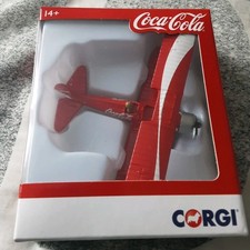 AEREO COCA COLA STEARMAN GS99727 MODELLO PRESSOFUSO DA COLLEZIONE IN SCATOLA 14+