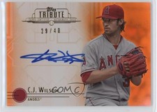 2014 Topps Tribute Orange /40 CJ Wilson #TA-CWI Auto 0jk5