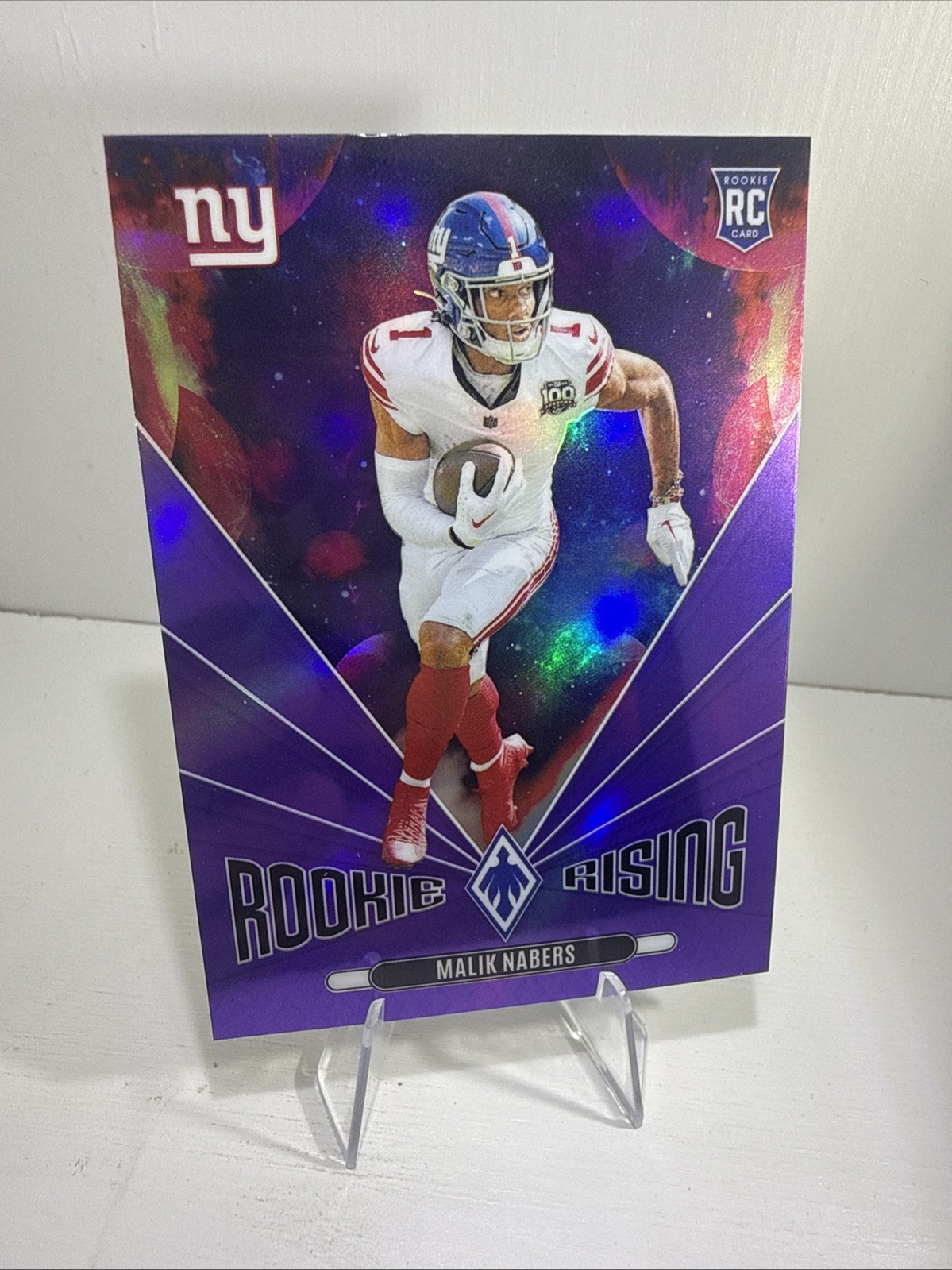2024 Panini Phoenix - Rookie Rising Malik Nabers #RR-MNS Purple (RC)