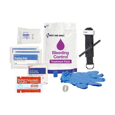 FIRST AID ONLY 91166 Bleeding Control Kit,12pcs,5.5''W,9.5''H 793PF3