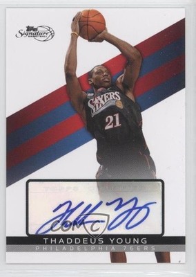 2008-09 Topps Signature Auto 5367/5775 Thaddeus Young #TSA-TY Auto 0c2