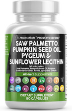 Clean Nutraceuticals Saw Palmetto Pumpkin Seed Oil Prostate Support Men 90 Ct