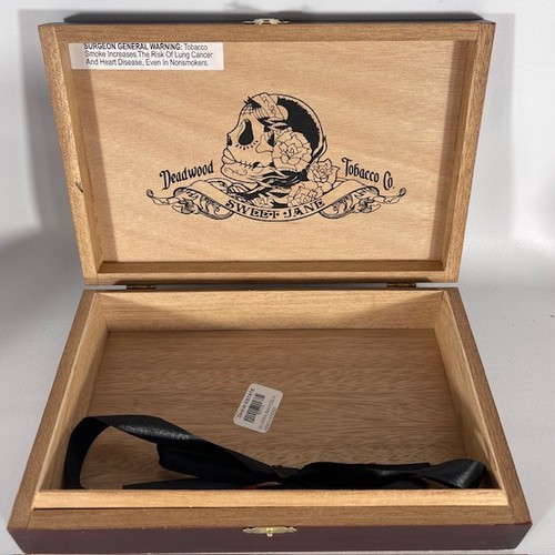 Deadwood Tobacco Sweet Jane Cigar Box Skull Art Gothic Sugar Skull Decor - Picture 3 of 8