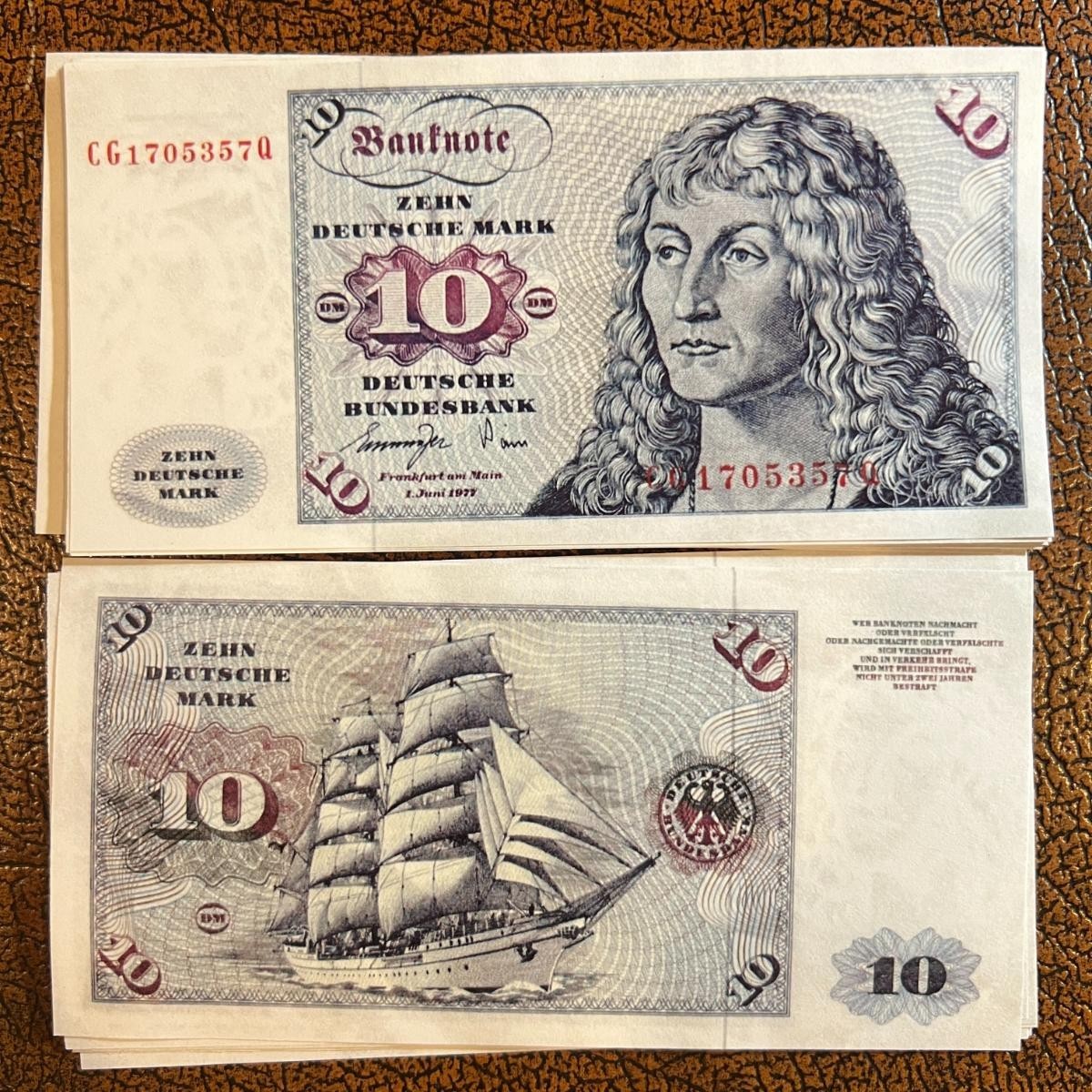 Germany, set of 7 notes: 5, 10, 20, 50, 100, 500, 1000 Deutsche Mark - COPY