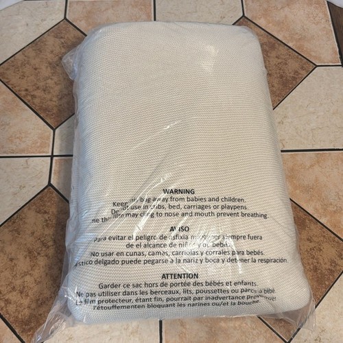 The company store Classic All Season Breathable Cotton Knit Blanket ivory King - Picture 7 of 9