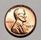 1957 P LINCOLN WHEAT PENNY UNC #C10612