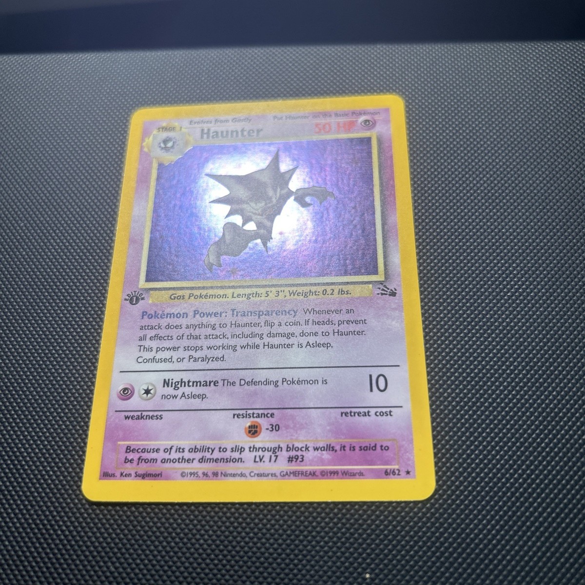 ポケモン - Haunter ゴースト 1ED 1st Edition 英語版 6/62 Fossil Haunter - 6/62 - Holo Rare - 1st Edition x1 Moderate