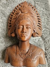 Sewo Wood Hand Carved Bali October 1948 Head Carving