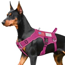 Tactical Dog Harness for Large Dogs - Mesh Breathable Dog Harness Escape Proo...