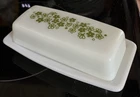 Vintage Pyrex Corelle Crazy Daisy Spring Blossom butter dish milk glass