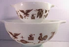 Vintage Pyrex Cinderella Early American Bowls 441 & 443 EUC