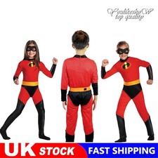 Kids Girls&Boy The Incredibles Cosplay Fancy Dress Costume Party Bodysuit Outfit