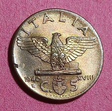5 CENTESIMI 1940 IMPERO - VITTORIO EMANUELE III - r302