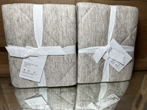 Pottery Barn Belgian Flax Linen Jersey Comforter Full/Queen Flax & 2 Euro Shams - Picture 3 of 3