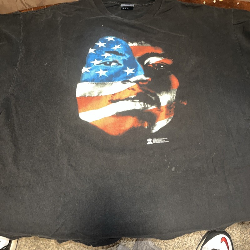 Vintage Hendrix Shirt Mens XXL Double Sided American Flag Zion Rootswear 2000s