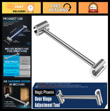 Heavy-Duty Door Hinge Adjustment Tool, Gap Adjusting Wrench for Standard Bolts