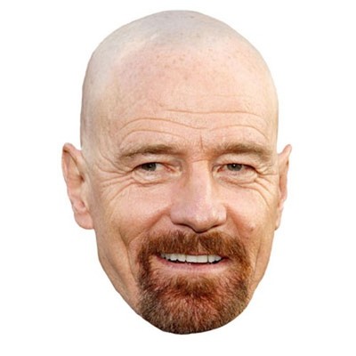 Bryan Cranston Promi Maske, flaches Kartengesicht, Kostüm Maske