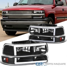 Fits Black 99-02 Silverado 00-06 Tahoe Suburban Led Bar Headlightsbumper Lamps