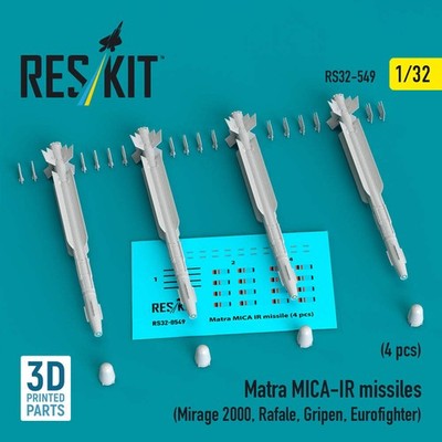 ResKit RS32-549 1:32 Matra MICA-IR Raketen (4 Stück)