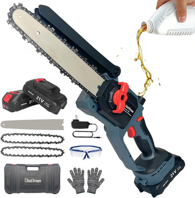 8 INCH Mini Chainsaw Cordless Brushless Powered Electric Chain Saw with 2X2.0Ah 