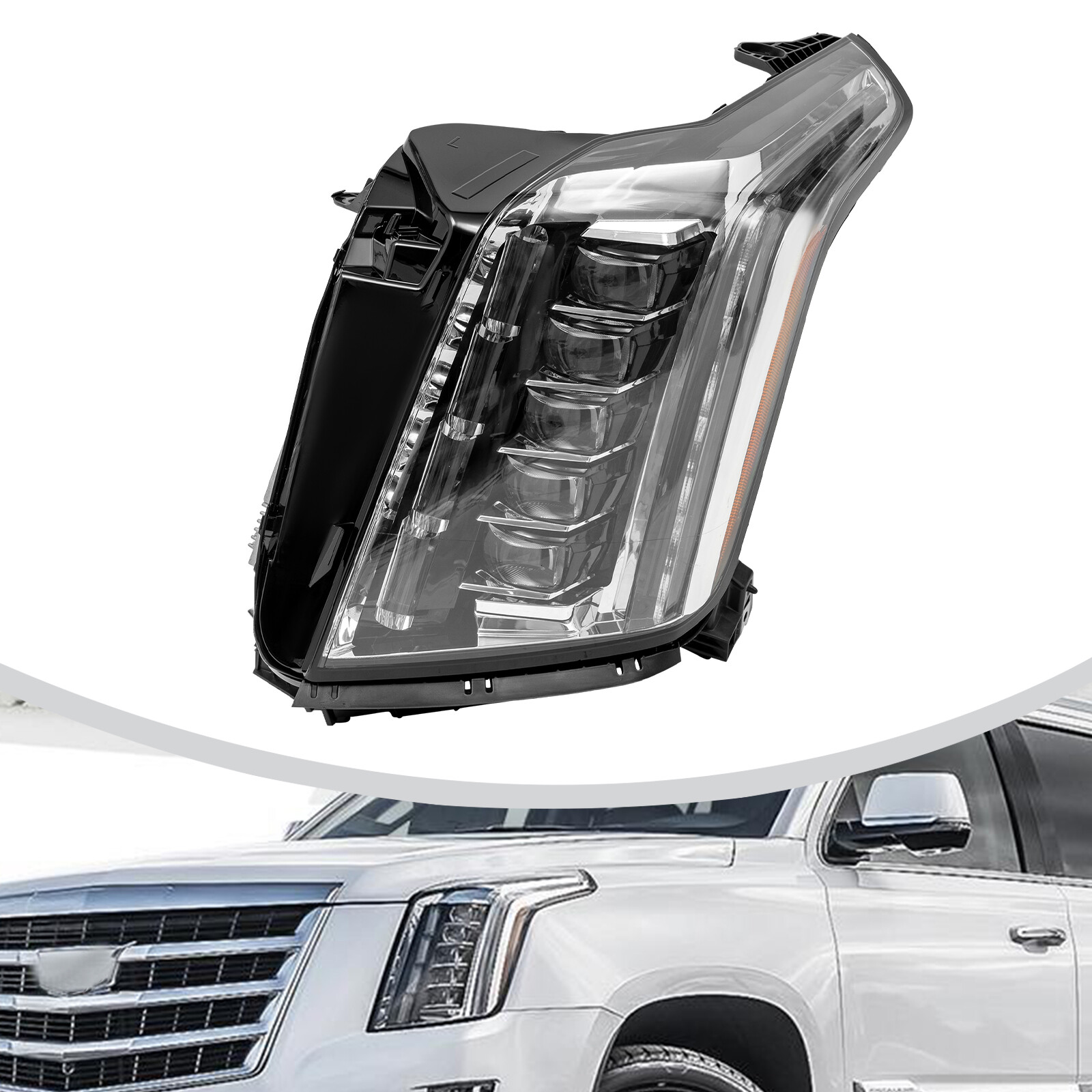 For 2015-2020 Cadillac Escalade ESV LED Headlight Headlamp Left Driver Side