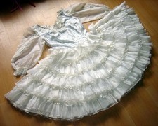 Vintage 50s 50er Jahre Square Dance Kleid Brautkleid Hochzeitskleid f Petticoat