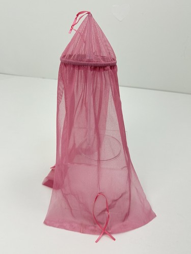 Barbie 3 Story Dream House Playset 2006 Replacement Part Pink Bed Canopy Curtain - Picture 6 of 8