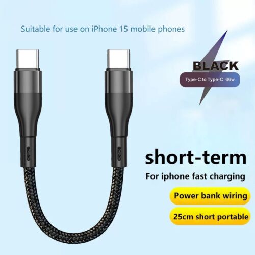Typ C auf Typ C Kabel Ladegerät Schnellladen Geflochten Langkabel 2M 1,2M 0,25M - Bild 19 von 20