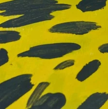 G.A.Titan Acrylic Painting IMPRESSIONISM Abstract Yellow Black Artwork Modern