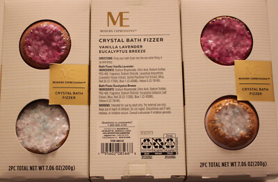 Modern Expressions (6x) Vanilla Lavender & Eucalyptus Breeze Crystal Bath Fizzer