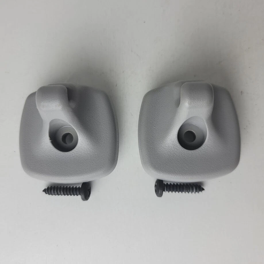 Комплект из 2 оригинальных серых зажимов для солнцезащитного козырька 2004-2011 Mitsubishi Endeavor с винтами - Изображение 2 из 3