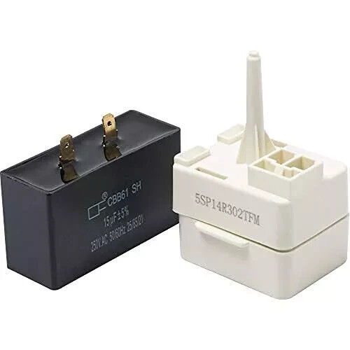 Kenmore Frigidaire Refrigerator Compressor Relay Start and Capacitor-image