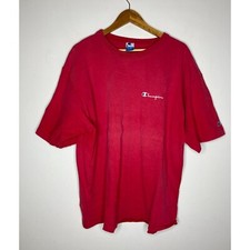 Vintage Champion Red T-Shirt XX-Large 2XL Authentic Athletic Apparel Made In USA