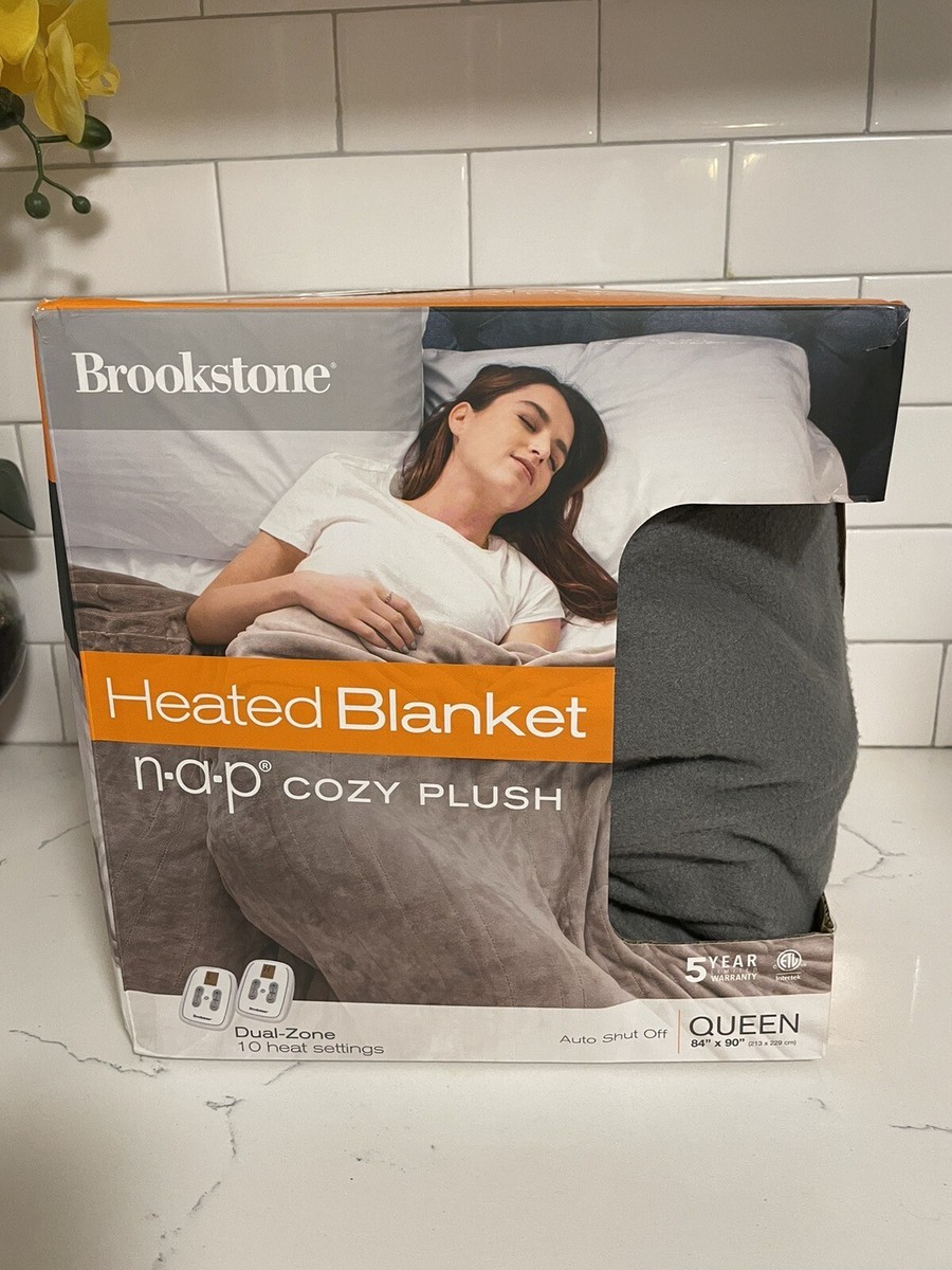 Heated Plush Brookstone London Luxury Heated Blanket Bedding
