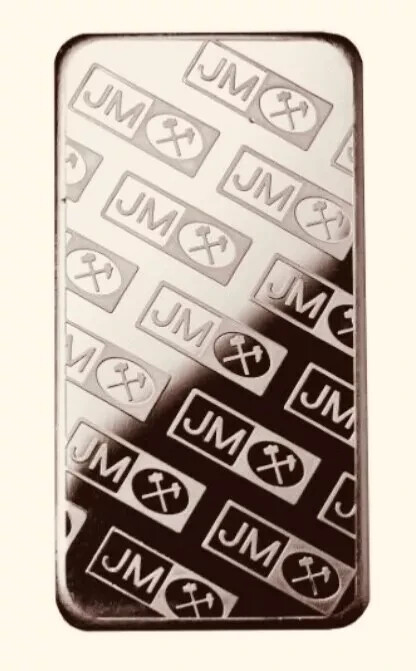 Assorted Vintage Johnson Matthey (JM) 10 oz Silver Bars Secondary