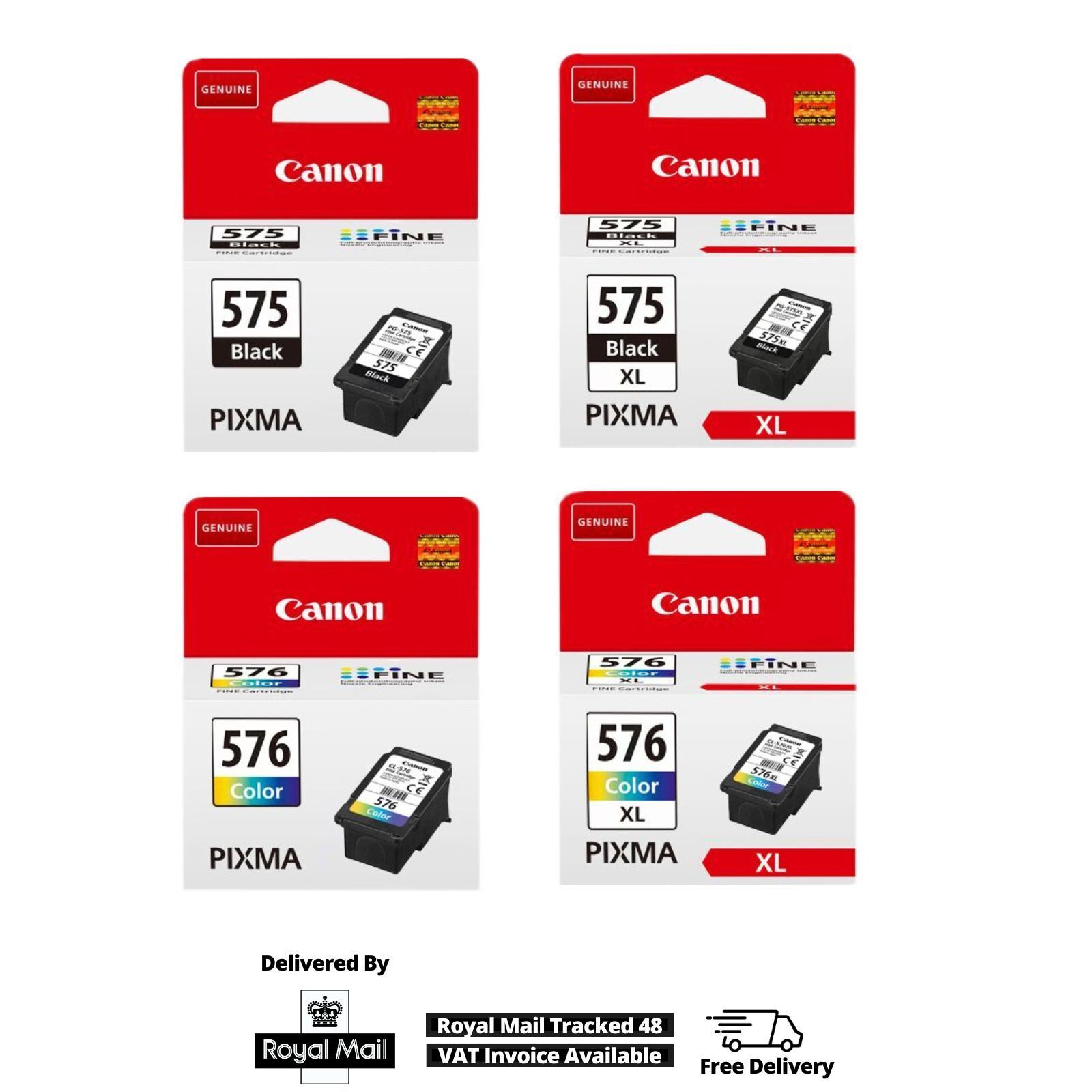 Canon PG-575XL / PG-575 / CL-576XL / CL-576 Ink Cartridges Pixma TR4751i  Printer