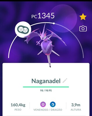 Naganadel Ultra Beast 2 Move Trade Unregistred 1 Million Stardust Pokémon - Go