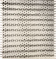 Mosaico Tegola ECO recycling vetro Brick crema glassata 140-B23C_f | 10 foglie