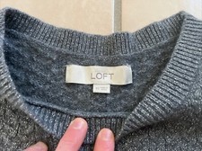 Loft Sparkle Cable Knit Sweater XS