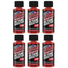 6 Pack!!!Lucas Oil 10725  Motorcycle Octane Booster Fuel Additive 2 Ounce Bottle