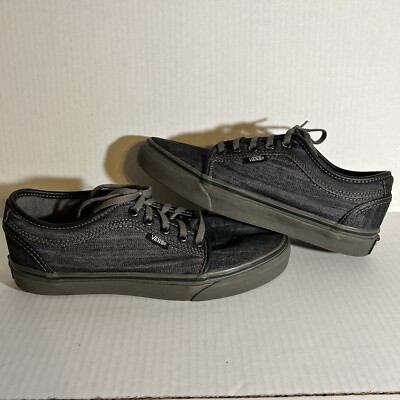 Vans Chukka Low Denim Black Pewter Men's 6.5 Worn Skateboarding School