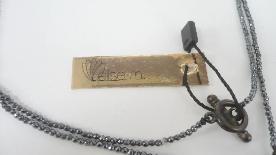 Collar Largo Diseñadora Patrimonial Elise Marie M Perla Barroca Estrás WOW NUEVO CON ETIQUETAS Foto 4 de 4