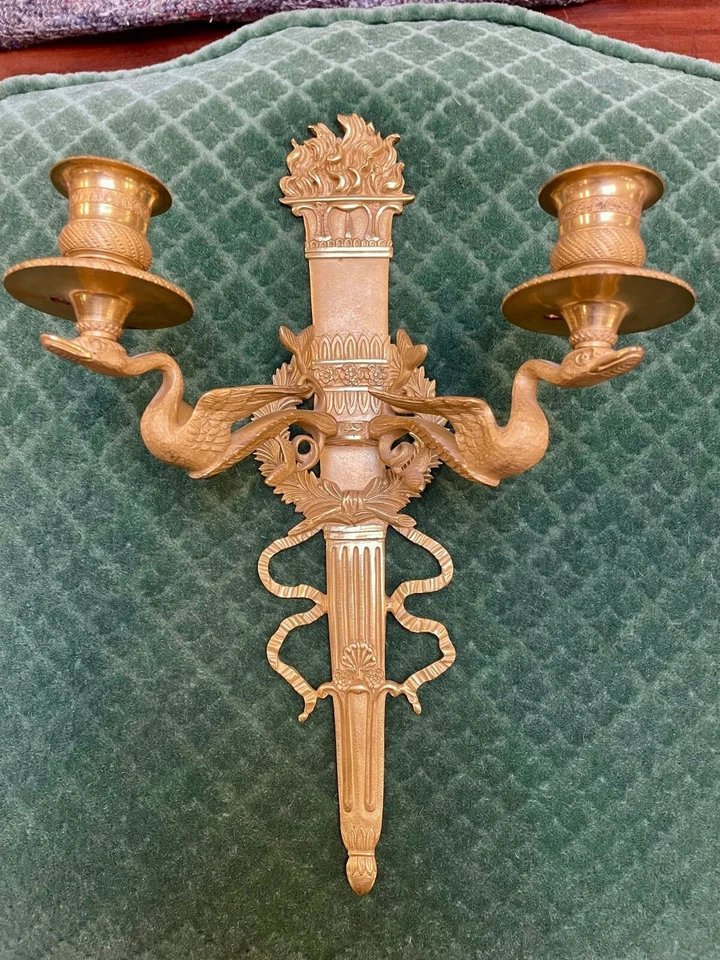 Par de apliques de pared del período Imperio Foto 3 de 4