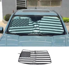 US Flag Car Front Window Windshield Sun Shade Cover Fit For Ford Maverick 22-24