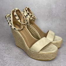 Lavish Luxe Women's Espadrilles Wedge Platform Studded Strap (UK size 8)