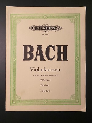 Bach: Violin concerto A minor BVW 1041 (full conductor's score)