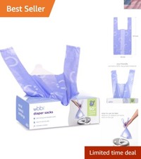 Lavender Scented Disposable Diaper Sacks - 200 Count, Leak-Proof  Eco-Friendly